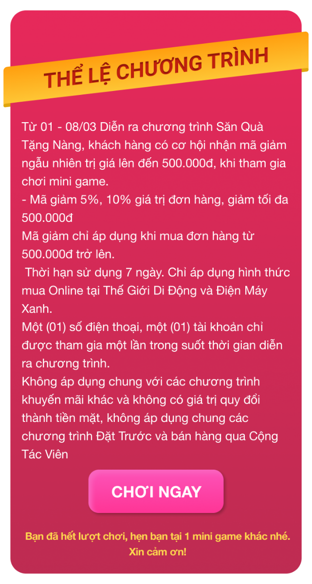 Click CHƠI NGAY để tham gia