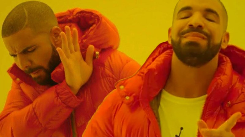 Drake hotline bling meme