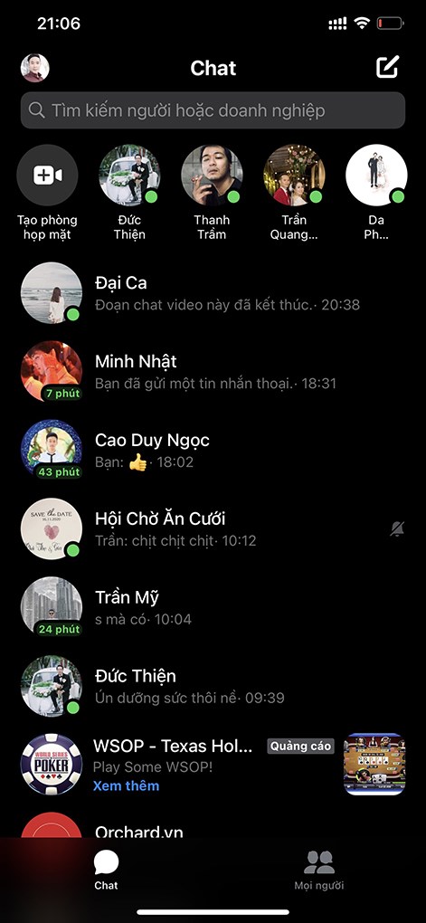 Mở ứng dụng Messenger trên iPhone