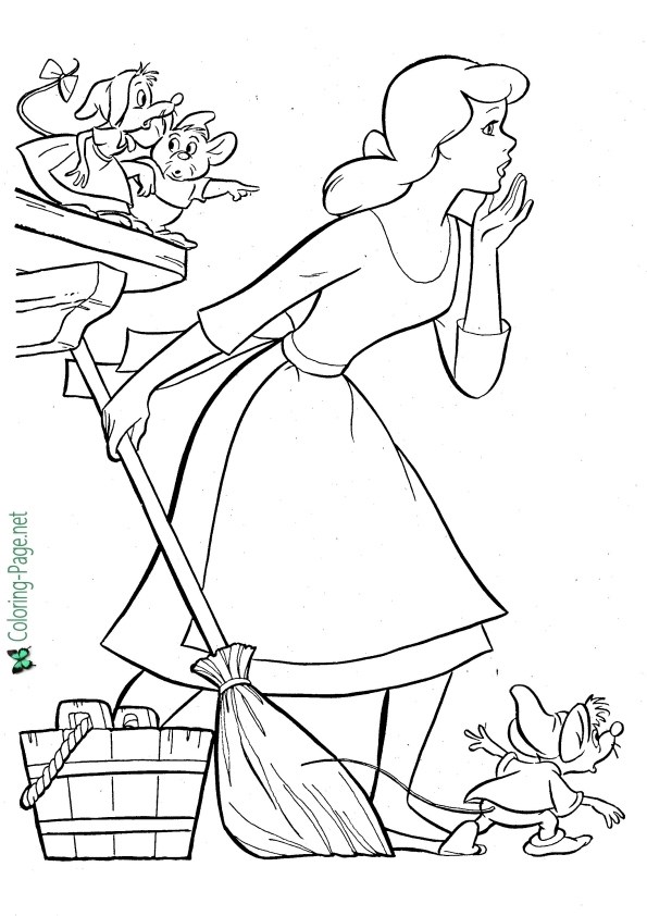 Tranh tô màu công chúa Lọ Lem - 9
