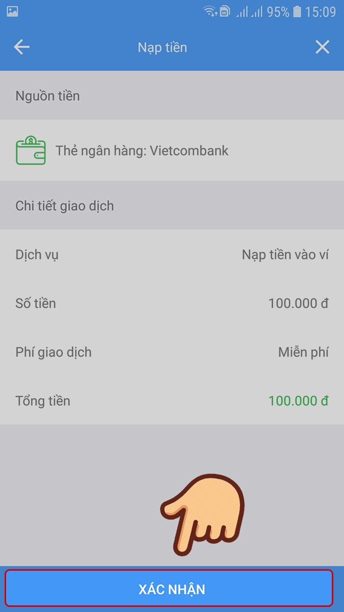 Chọn X&aacute;c nhận