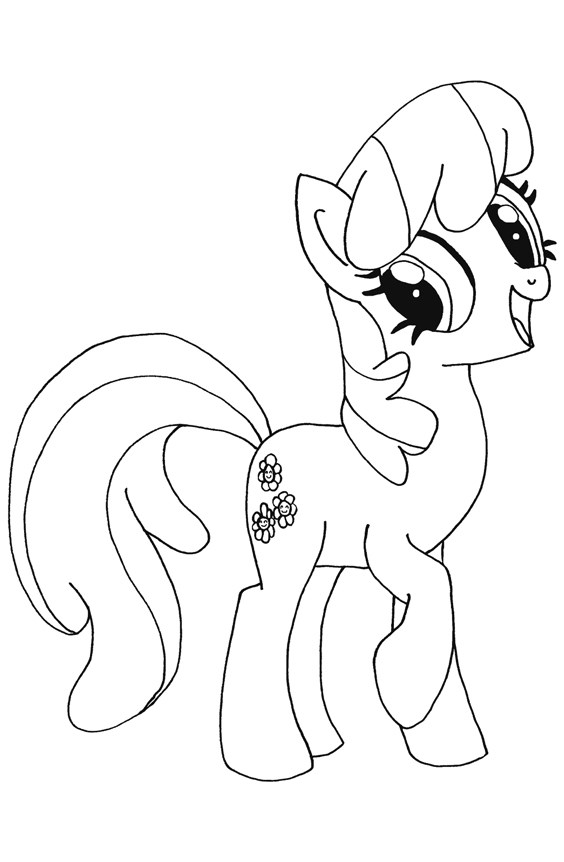  Tranh tô màu ngựa Pony dễ thương - 5