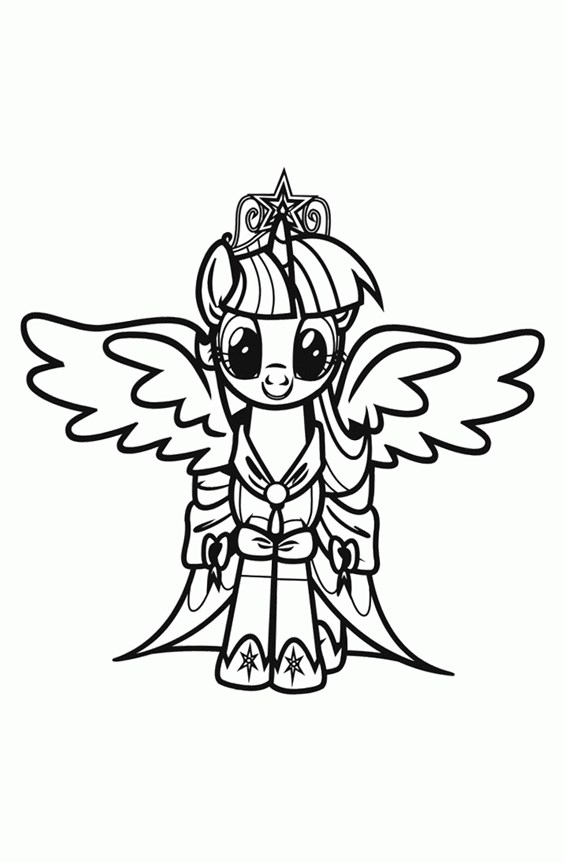  Tranh tô màu ngựa Pony dễ thương - 8