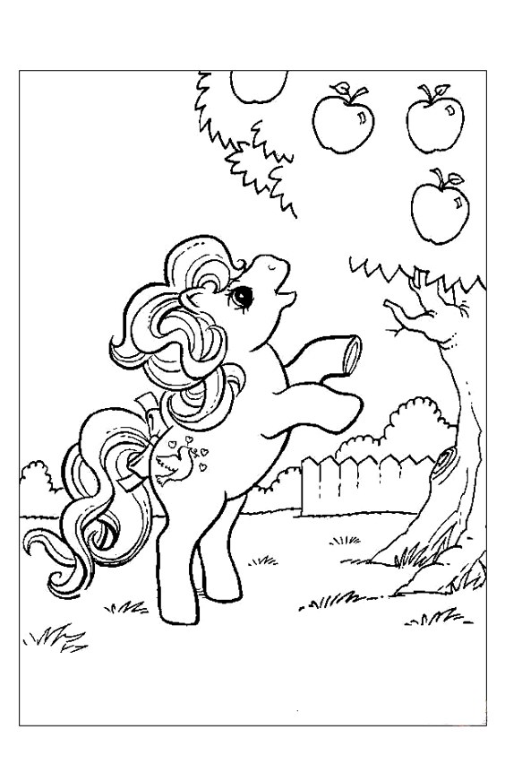 Tranh tô màu ngựa Pony ngộ nghĩnh, đáng yêu - 2