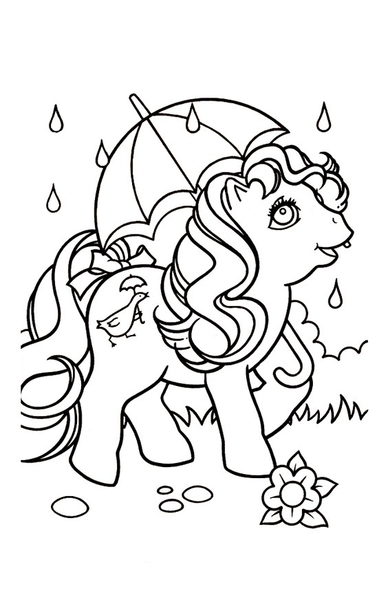 Tranh tô màu ngựa Pony ngộ nghĩnh, đáng yêu - 1