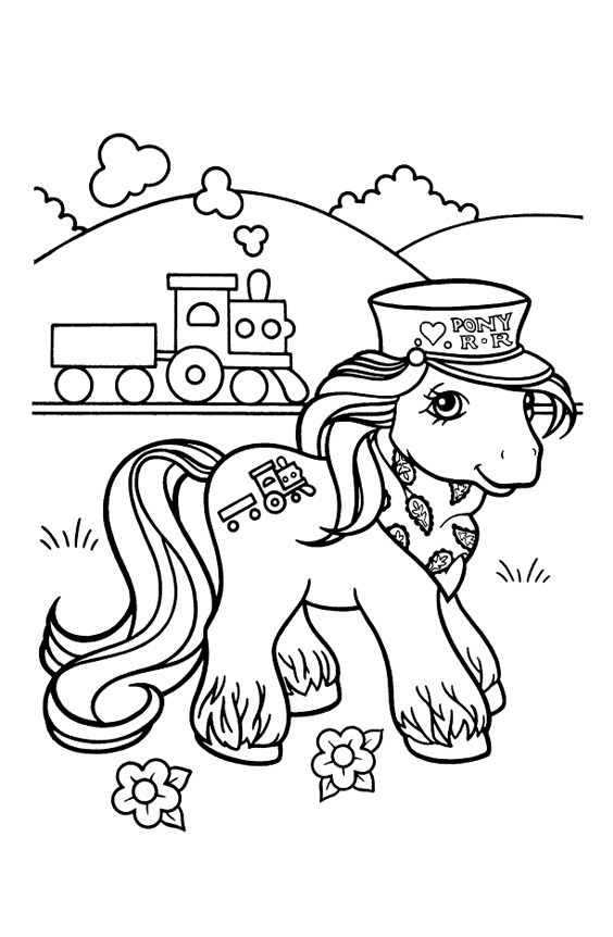 Tranh tô màu ngựa Pony ngộ nghĩnh, đáng yêu - 4