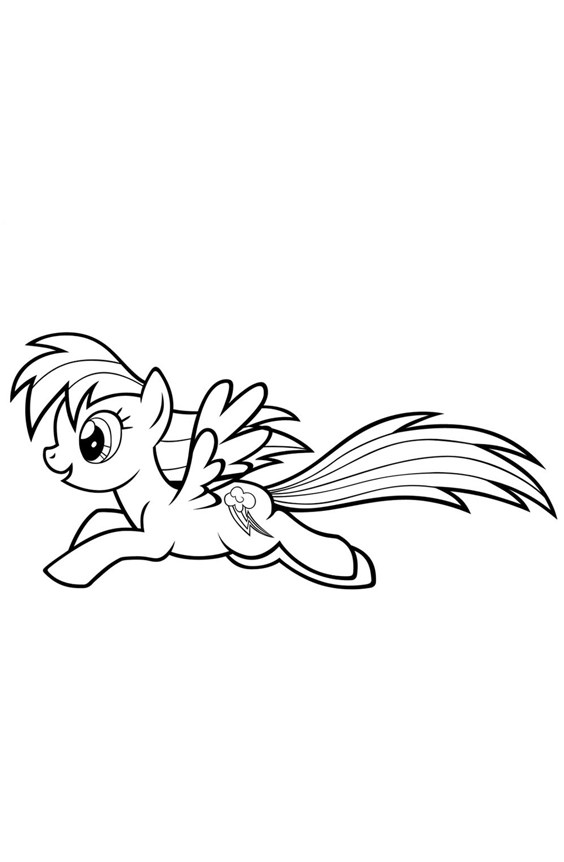 Tranh tô màu Pony cầu vồng - 9