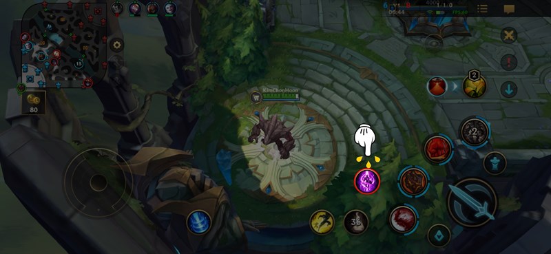 Nhấn n&uacute;t dịch chuyển tr&ecirc;n m&agrave;n h&igrave;nh ch&iacute;nh