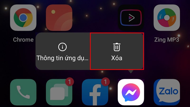 Xóa ứng dụng Messenger trên điện thoại