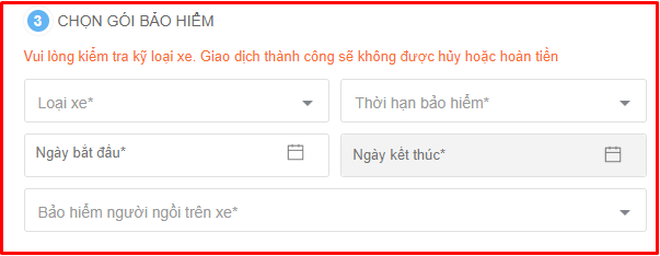 Chọn gói bảo hiểm