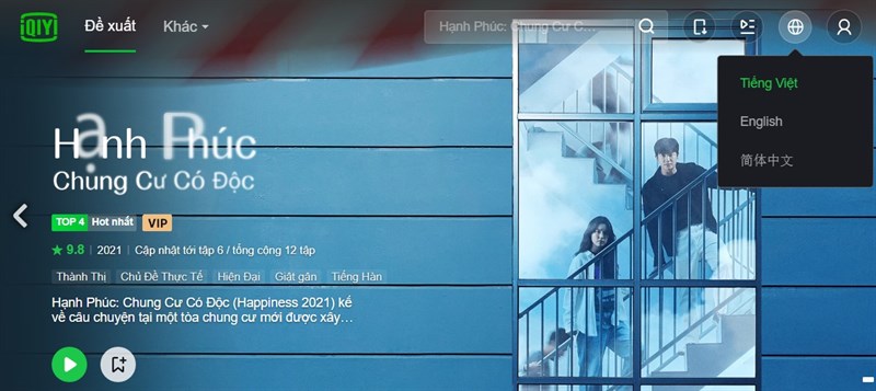 iQIYI hiển thị Tiếng Việt iQIYI hiển thị Tiếng Việt