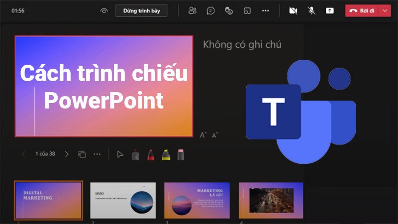 Cách trình chiếu PowerPoint trên Microsoft Teams cực đơn giản