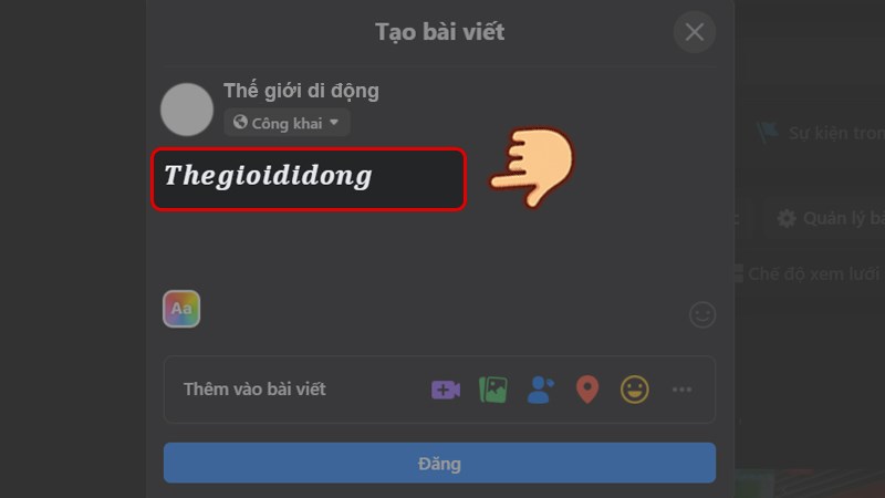 Nhấn chuột phải chọn Paste hoặc nhấn tổ hợp ph&iacute;m Ctrl + V để ch&eacute;p d&ograve;ng chữ bạn vừa lưu