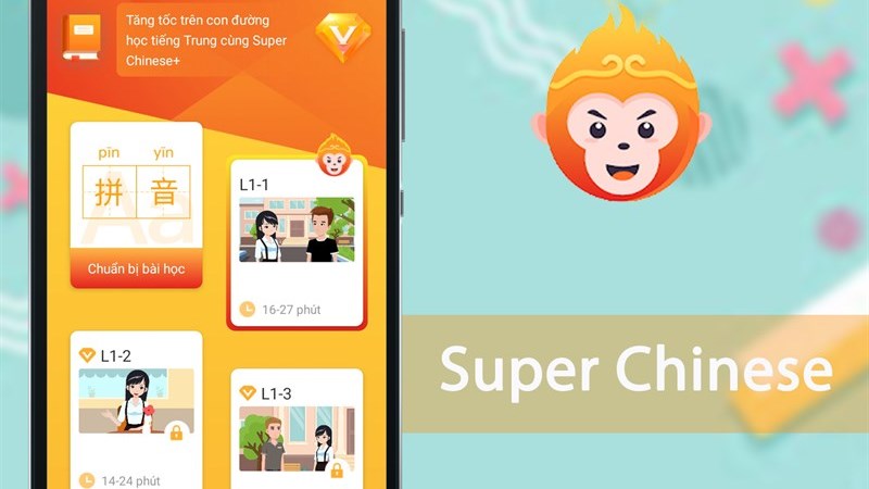 Ứng dụng Super Chinese - học tiếng Trung online từ cơ bản đến nâng cao