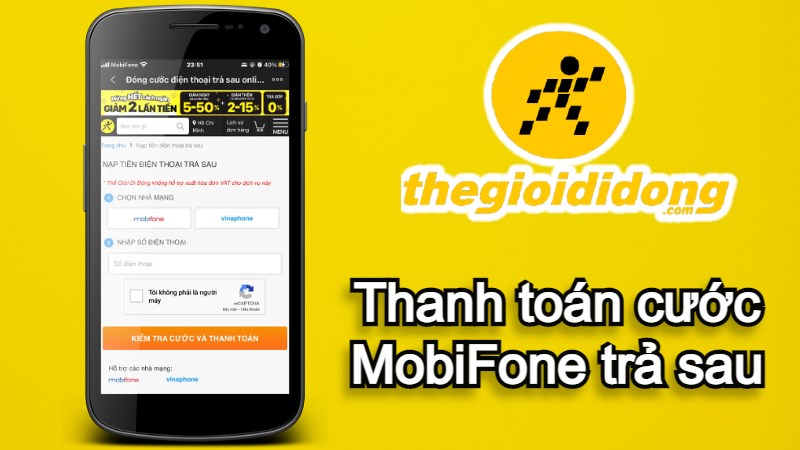 2 Cách thanh toán cước MobiFone trả sau online trên TGDĐ 2 Cách thanh toán cước MobiFone trả sau online trên TGDĐ
