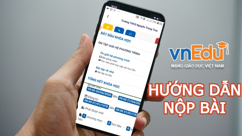 Hướng dẫn học sinh nộp bài trên VnEdu LMS 