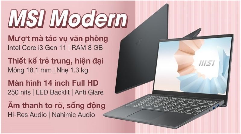 Laptop MSI Modern 14 B11MOU