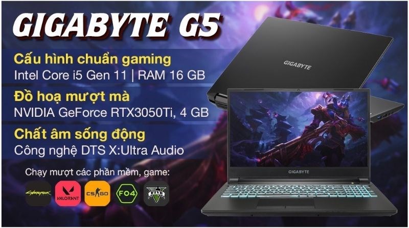  Laptop Gigabyte Gaming G5 i5 11400H (51S1123SH)