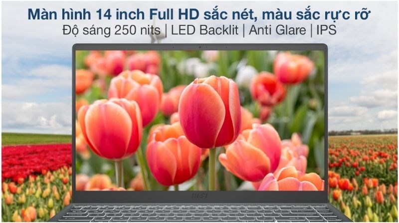 MSI Modern 14 B11MOU với m&agrave;n h&igrave;nh Full HD