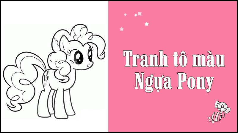 Tải File Miễn Phí] Tranh Tô Màu Pony