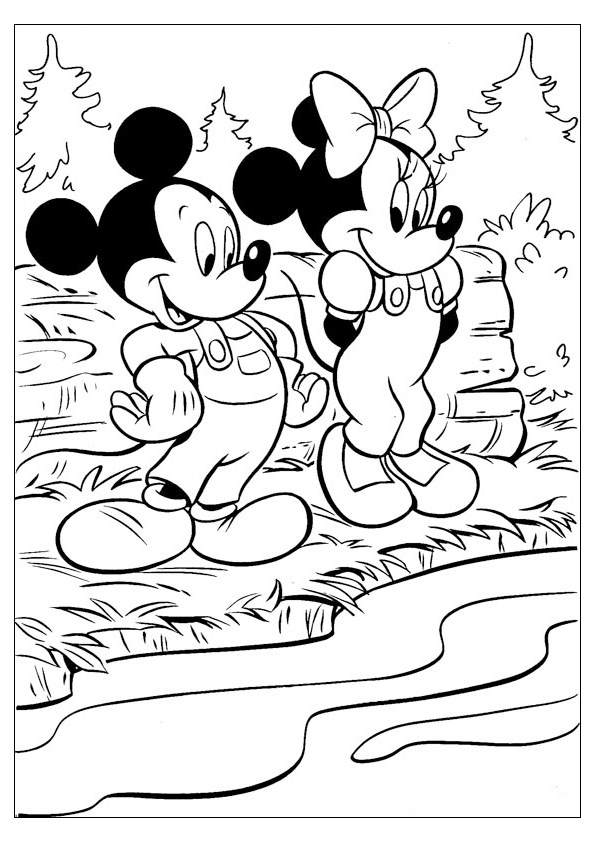 Tranh tô màu chuột Mickey cùng Minnie - 5