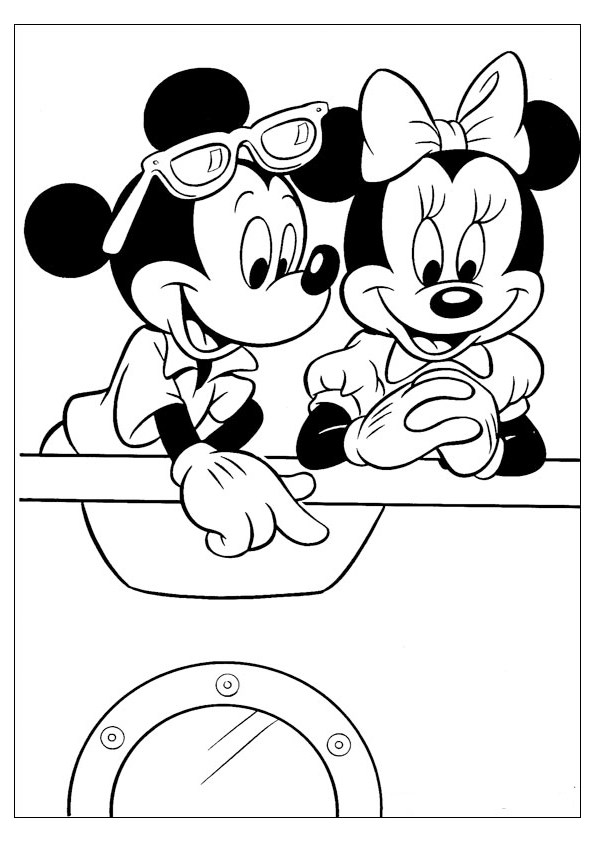Tranh tô màu chuột Mickey cùng Minnie - 9