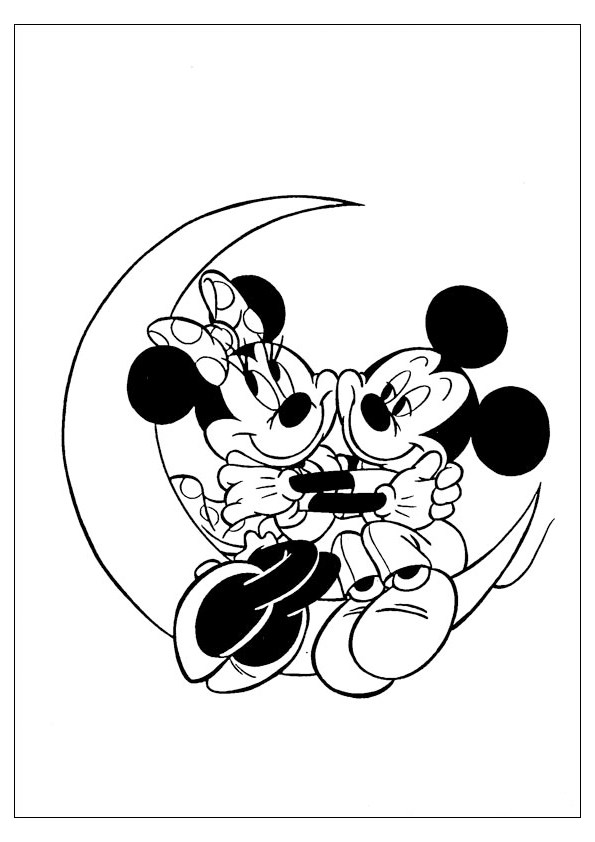 Tranh tô màu chuột Mickey cùng Minnie - 10