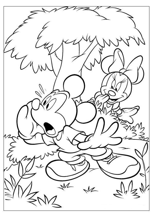 Tranh tô màu chuột Mickey cùng Minnie - 11