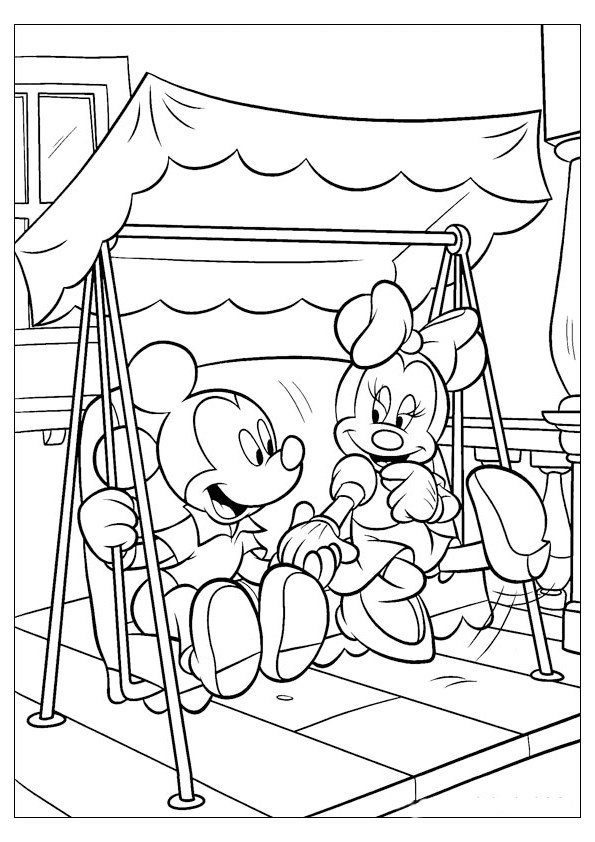 Tranh tô màu chuột Mickey cùng Minnie - 14