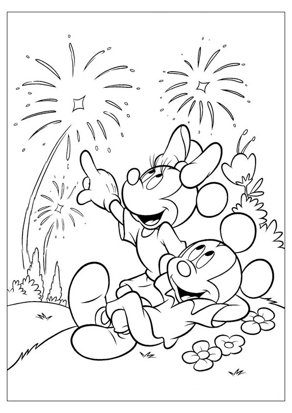 Tranh tô màu chuột Mickey cùng Minnie - 15