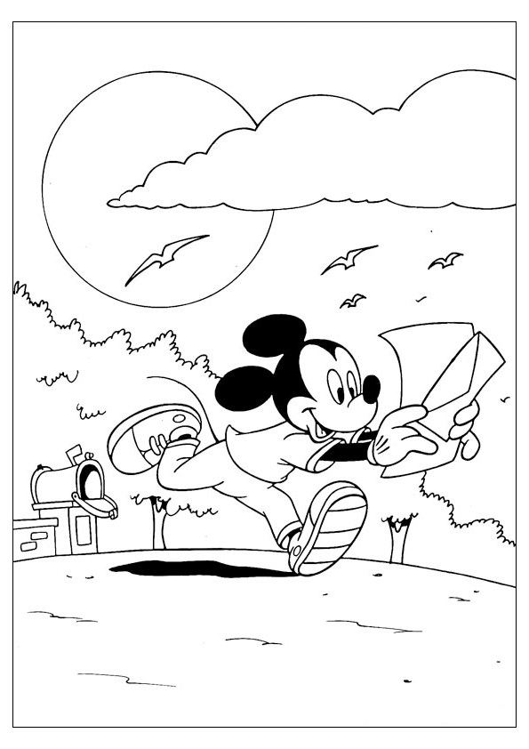 Tranh tô màu chuột Mickey đẹp - 2