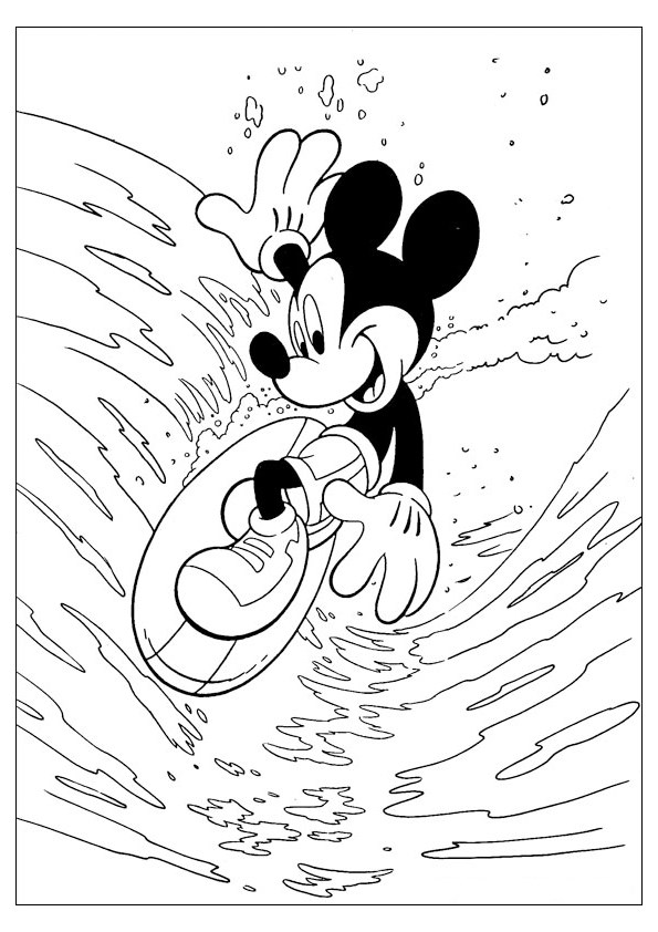 Tuyển tập tranh tô màu chuột Mickey đẹp - Tranh Tô Màu cho bé