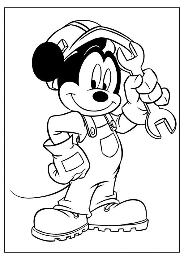 Tranh tô màu chuột Mickey đơn giản - 2