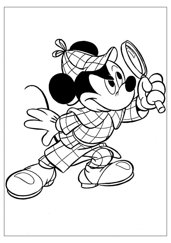 Tranh tô màu chuột Mickey đơn giản - 7