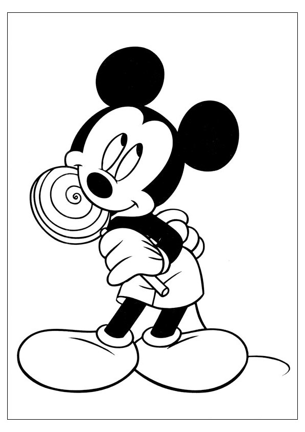 Tranh tô màu chuột Mickey đơn giản - 8
