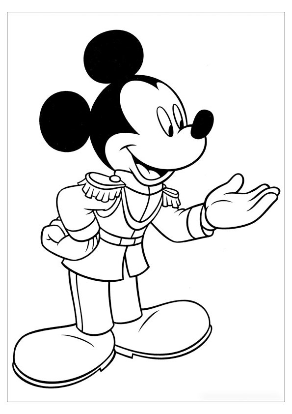 Tranh tô màu chuột Mickey đơn giản - 10