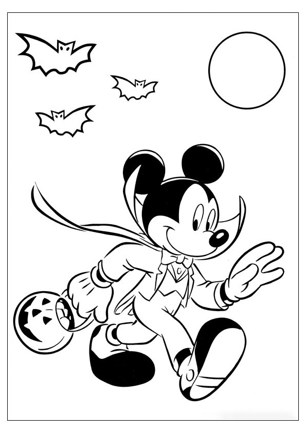 Tranh tô màu chuột Mickey đơn giản - 11
