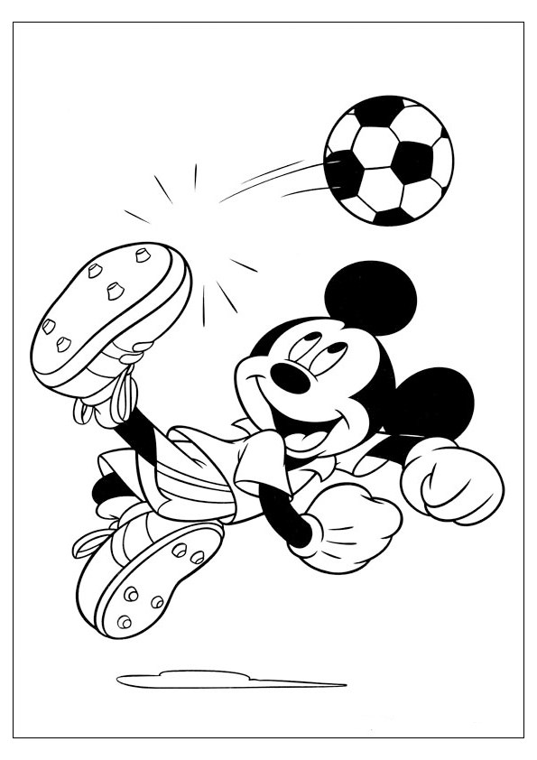 Tranh tô màu chuột Mickey đơn giản - 12