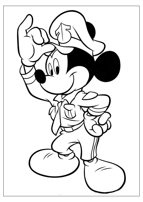 Tranh tô màu chuột Mickey đơn giản - 14