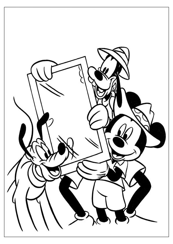 Tranh tô màu chuột Mickey và chó Pluto - 13