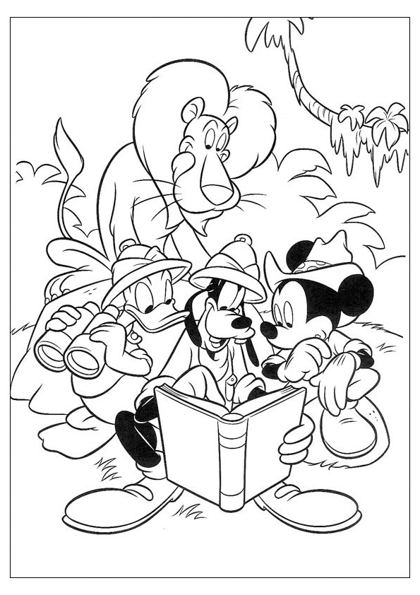 Tranh tô màu chuột Mickey và vịt Donald - 9