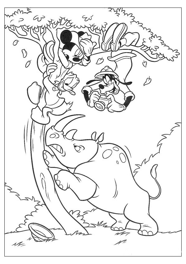 Tranh tô màu chuột Mickey và vịt Donald - 10