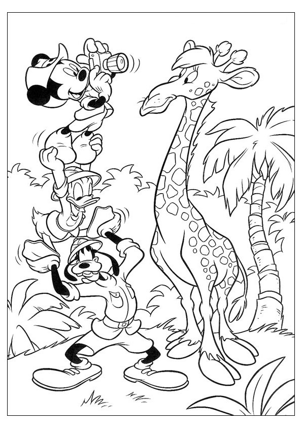 Tranh tô màu chuột Mickey và vịt Donald - 11