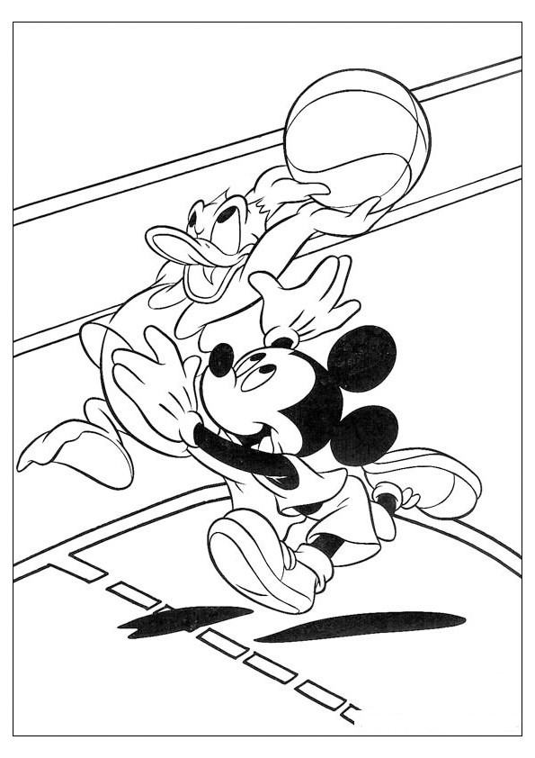 Tranh tô màu chuột Mickey và vịt Donald - 12