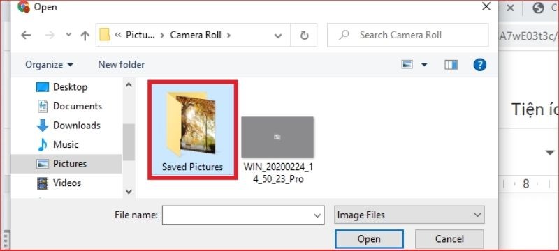 Chọn Tệp chứa h&igrave;nh ảnh muốn tải l&ecirc;n.