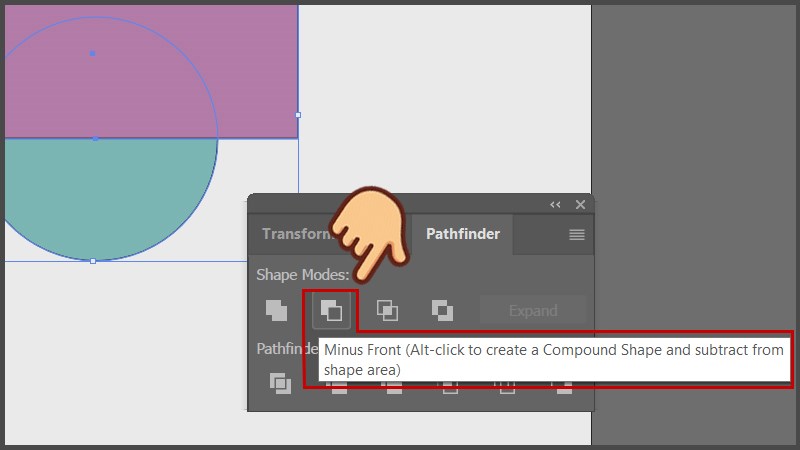 Chọn chế độ Minus Front