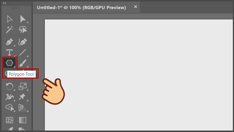 Chọn c&ocirc;ng cụ Polygon Tool
