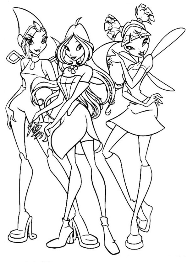 Tranh tô màu công chúa phép thuật Winx - 2