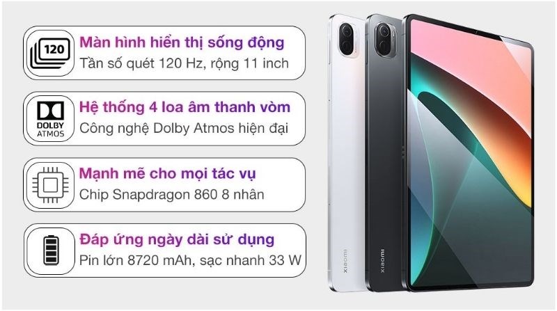 Máy tính bảng Xiaomi Pad 5 256GB Máy tính bảng Xiaomi Pad 5 256GB