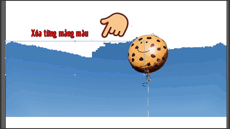 Nhấn v&agrave;o từng mảng m&agrave;u hoặc nhấn chuột v&agrave; k&eacute;o chọn một mảng lớn v&agrave; nhấn Delete